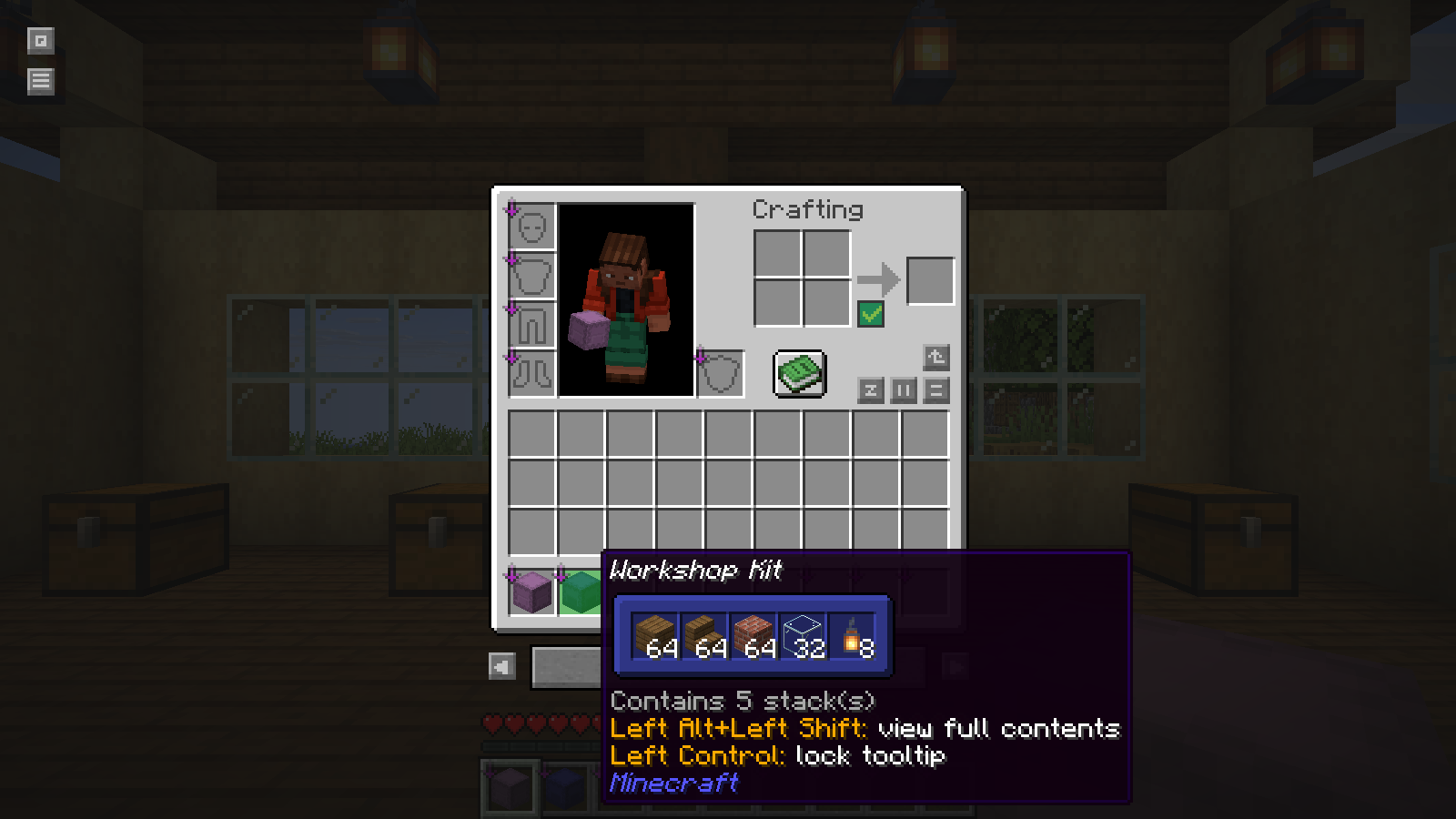Compact Workshop Kit preview with building materials.