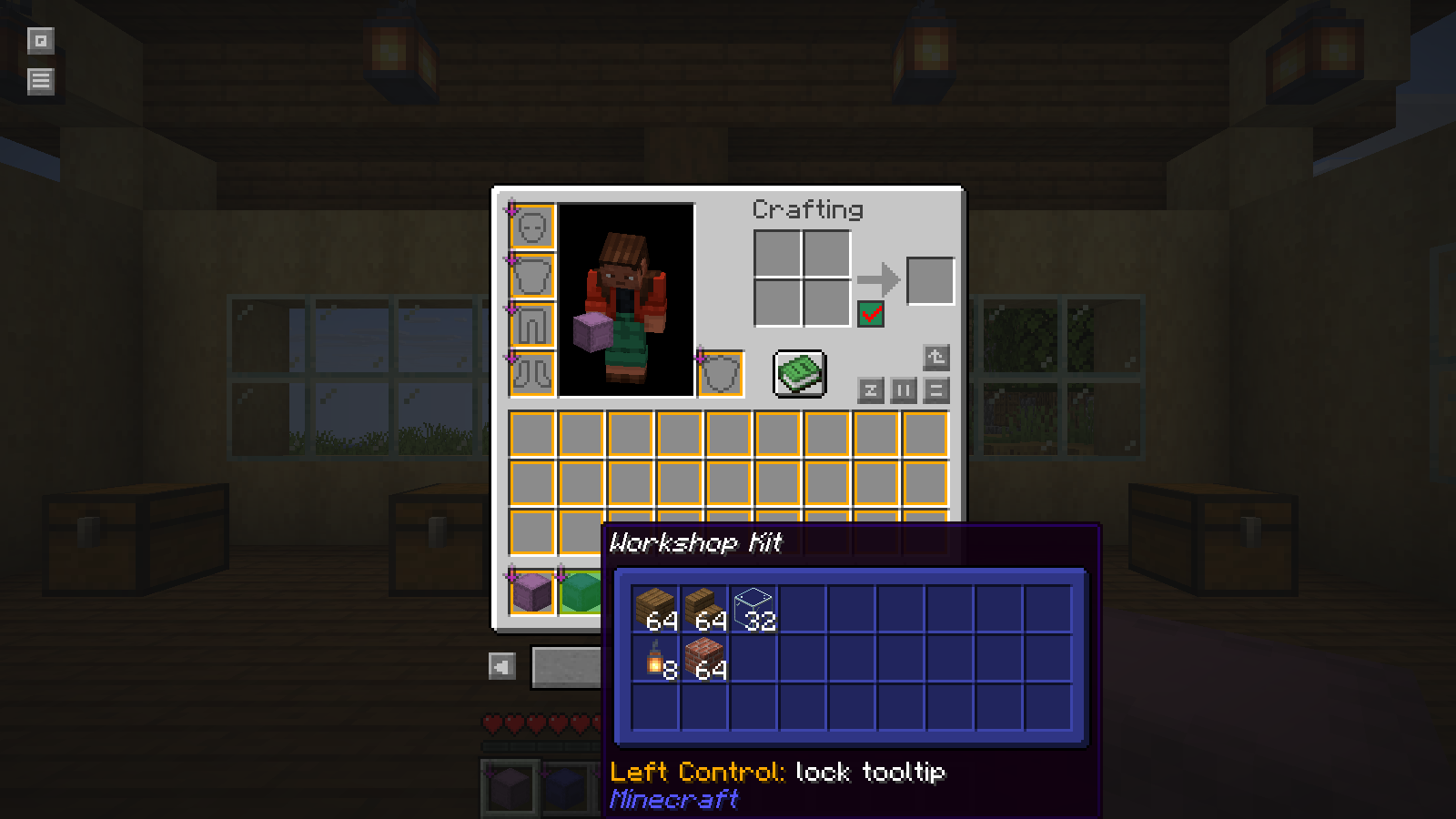 Alt and Shift reveal the Workshop Kit full slot layout.