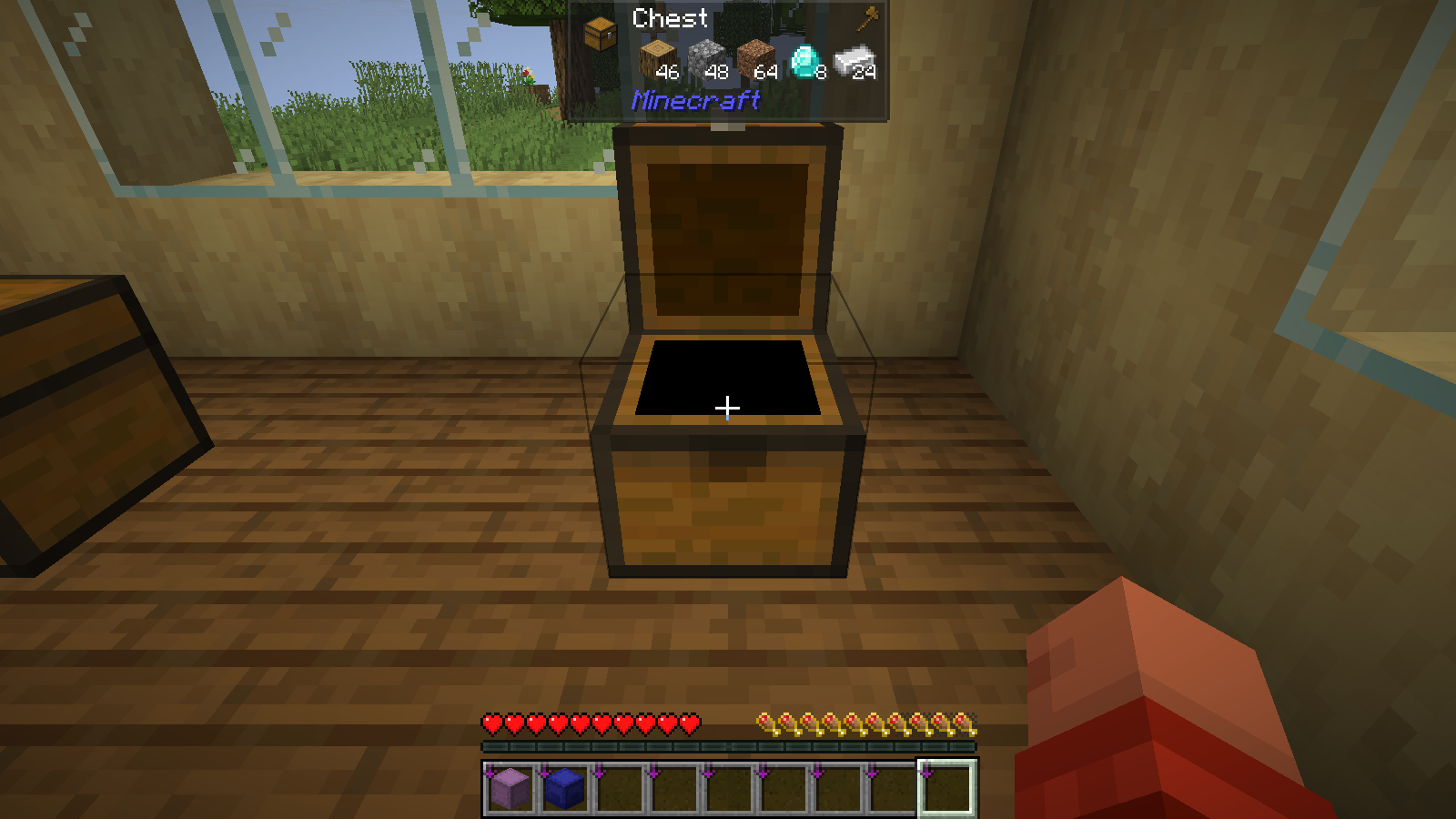 The full chest in its original workshop position before pickup.