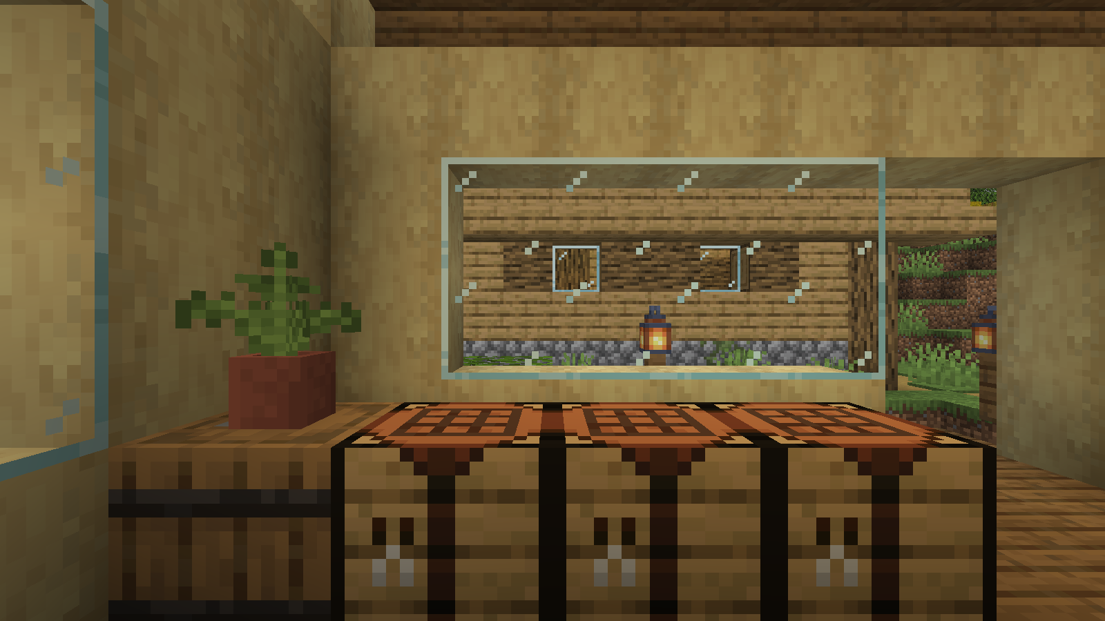 The same window and camera position after enabling Continuity connected textures.