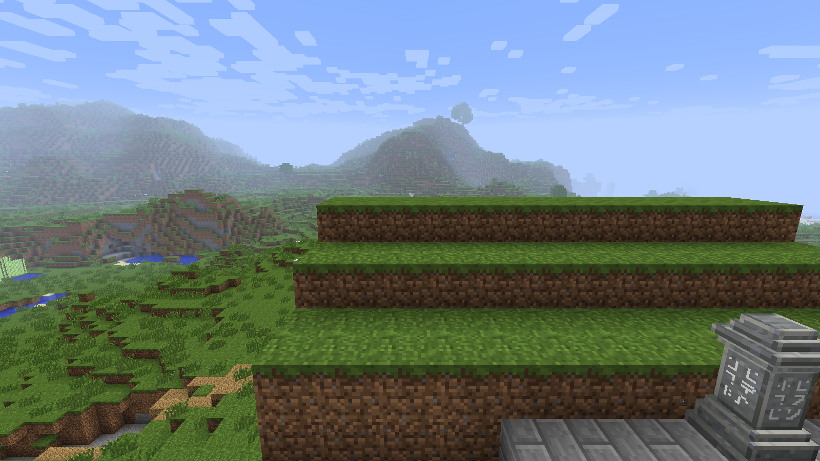 Stepped grass banks and the valley shown with the correctly layered Golden Days setup.