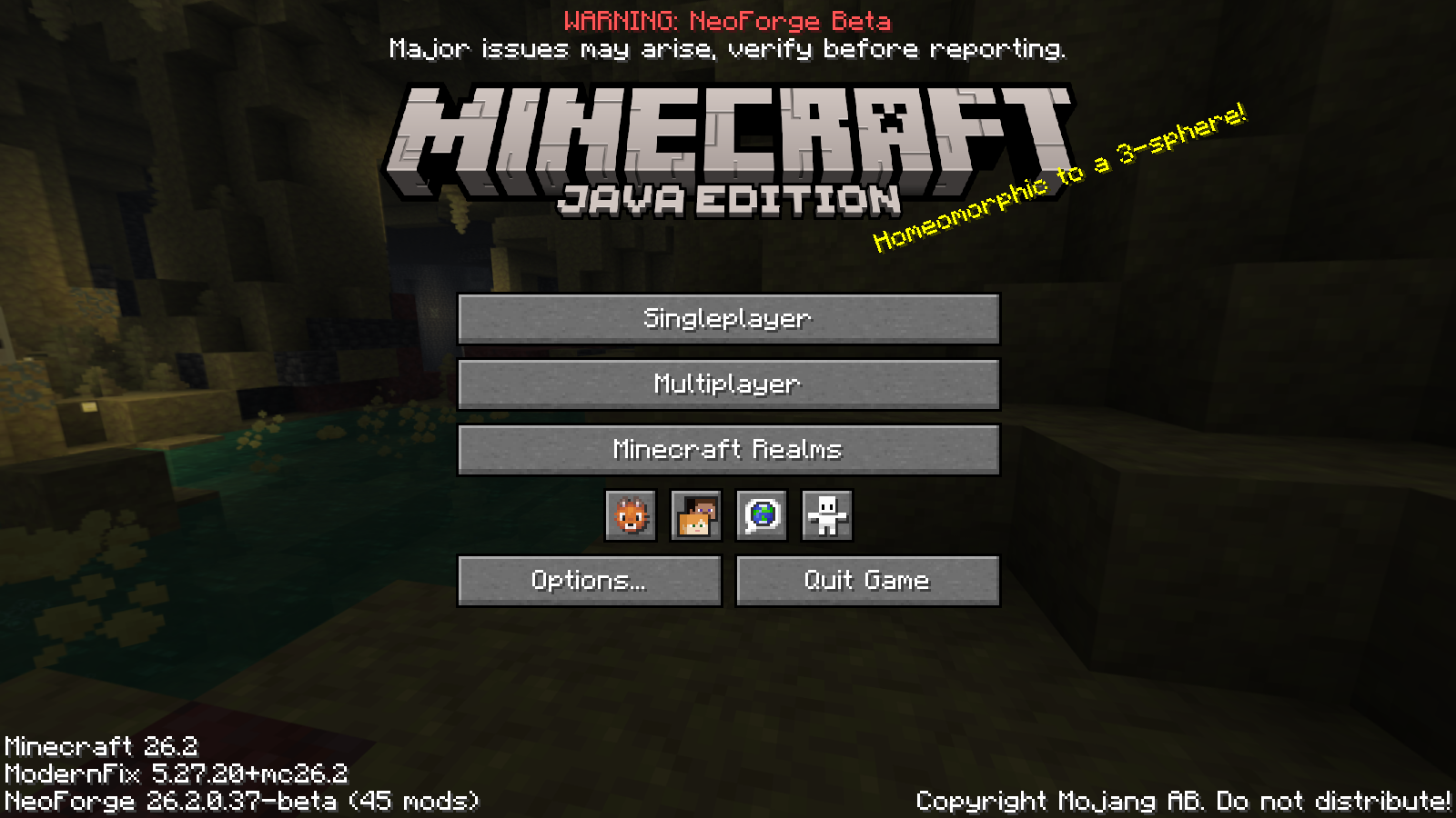 Hammer 1.20.1+26.2.neoforge runs on Minecraft 26.2; this release uses NeoForge 26.2.0.37-beta.