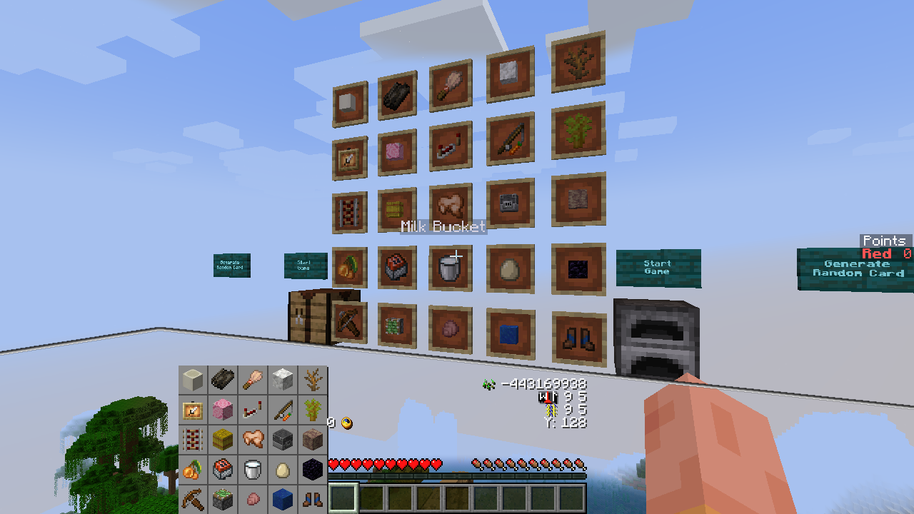Fetchr preparation platform with the item board, Start Game signs, and seed -443169938.