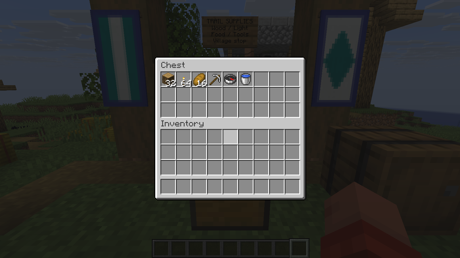 The familiar chest and inventory interface with ImmediatelyFast installed.