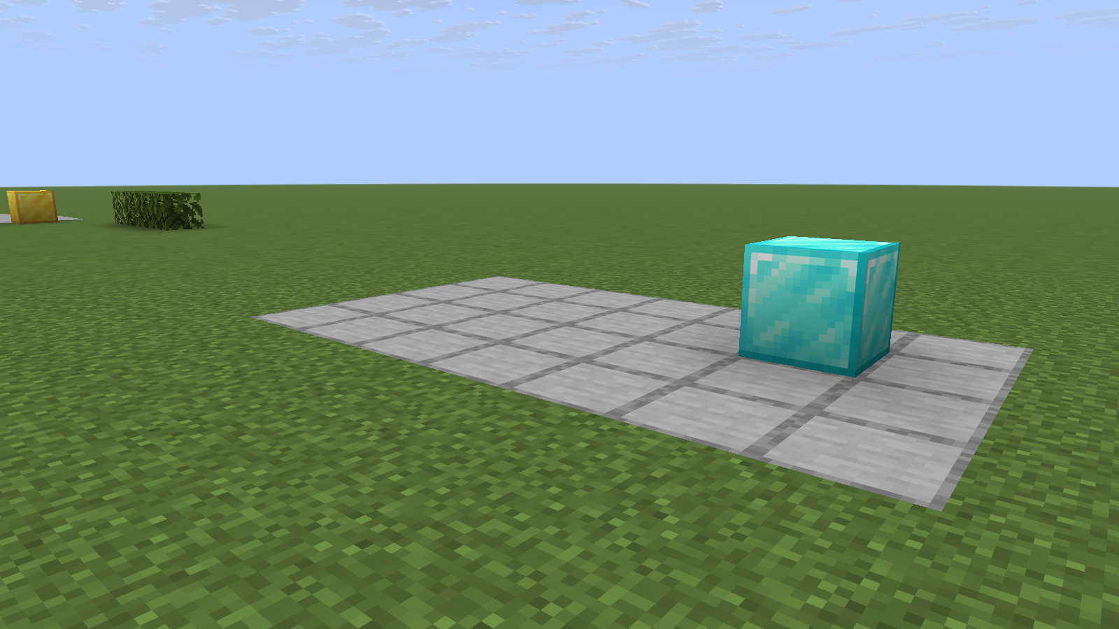 The same view after rollback: the three matching blocks are gone and the diamond remains.