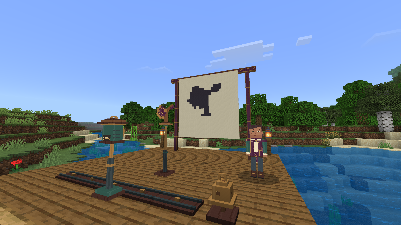 Tansy performs a learned two-picture story with the player’s actual original figures.
