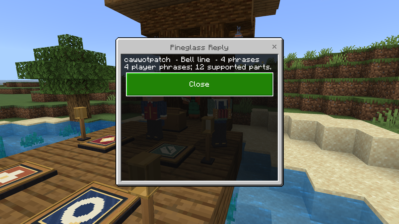 An earned Cast Keepsake shows the player’s four answered phrases and Iona’s twelve supported parts.