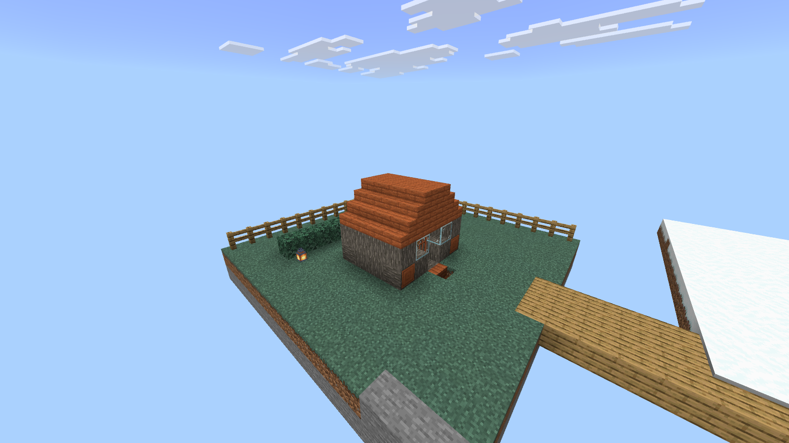 The exported acacia house stands in VoidWorld on our own display island.